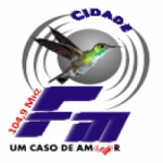 Logo da emissora RÃ¡dio Cidade 104.9 FM