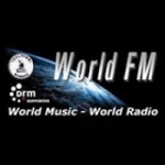 Logo da emissora Radio World 88.5 FM