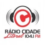 Logo da emissora Rádio Cidade Litoral 104.1 FM