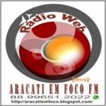 Logo da emissora Rádio Aracati Em Foco FM