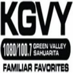 Logo da emissora KGVY 1080 AM & 100.7 FM