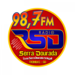 Logo da emissora Rádio Serra Dourada 98.7 FM