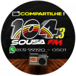 Logo da emissora Rádio Sousa 104.3 FM