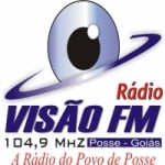 Logo da emissora Rádio Visão 104.9 FM