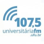 Logo da emissora Rádio Universitária 107.5 FM