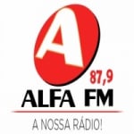 Logo da emissora Rádio Alfa 87.9 FM