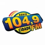 Logo da emissora Rádio Cidade 104.9 FM