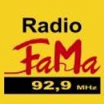 Logo da emissora Radio FaMa 92.9 FM