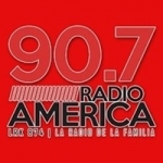 Logo da emissora Radio América 90.7 FM