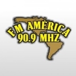 Logo da emissora Radio América 90.9 FM