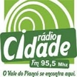 Logo da emissora Rádio Cidade 95.5 FM