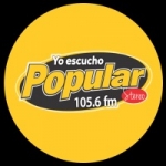 Logo da emissora Radio Popular Stereo 105.6 FM