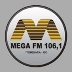 Logo da emissora Rádio Mega 106.1 FM