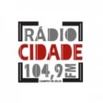 Logo da emissora RÃ¡dio Cidade 104.9 FM