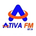 Logo da emissora Rádio Ativa 87.9 FM