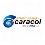 Logo da emissora Radio Maxima Caracol 91.3 FM