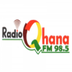 Logo da emissora Radio Qhana 98.5 FM