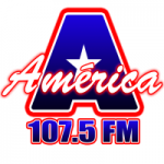 Logo da emissora Rádio América 107.5 FM