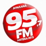 Logo da emissora Rádio Antena Hits 95.7 FM