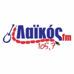 Logo da emissora Rádio Laikos 105.7 FM