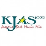 Logo da emissora KJAS 107.3 FM