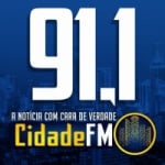 Logo da emissora Rádio Cidade 91.1 FM