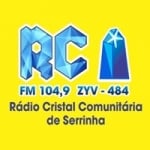 Logo da emissora Rádio Comunitária Cristal 104.9 FM