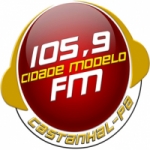 Logo da emissora Rádio Cidade Modelo 105.9 FM