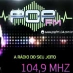 Logo da emissora Rádio Pop 104.9 FM