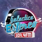 Logo da emissora Radio Galáctica Estéreo 107.4 FM