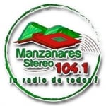 Logo da emissora Radio Manzanares Stereo 104.1 FM