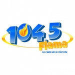 Logo da emissora Radio Flama 104.5 FM