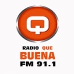 Logo da emissora Radio Que Buena 91.1 FM