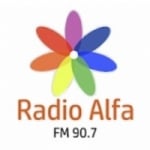 Logo da emissora Radio Alfa 90.7 FM