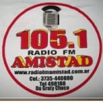 Logo da emissora Radio Amistad 105.1 FM