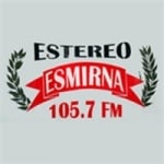 Logo da emissora Radio Estéreo Esmirna 105.7 FM