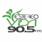 Logo da emissora Radio Estéreo Vida 90.5 FM