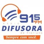 Logo da emissora Rádio Difusora 91.5 FM