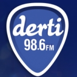 Logo da emissora Radio Derti 98.6 FM