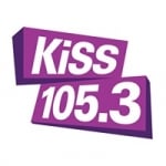 Logo da emissora Radio CJMX Kiss 105.3 FM