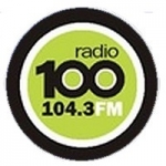 Logo da emissora Radio 100 104.3 FM