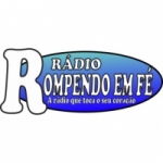 Logo da emissora Rádio Rompendo em Fé