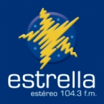 Logo da emissora Radio Estrella Estéreo 104.3 FM