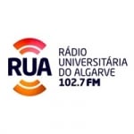 Logo da emissora Rádio Universitária do Algarve 102.7 FM