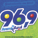 Logo da emissora Rádio Arara Azul 96.9 FM