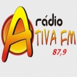 Logo da emissora RÃ¡dio Ativa 87.9 FM