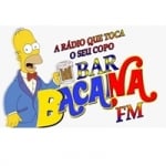 Logo da emissora Rádio Bacanas Bar FM